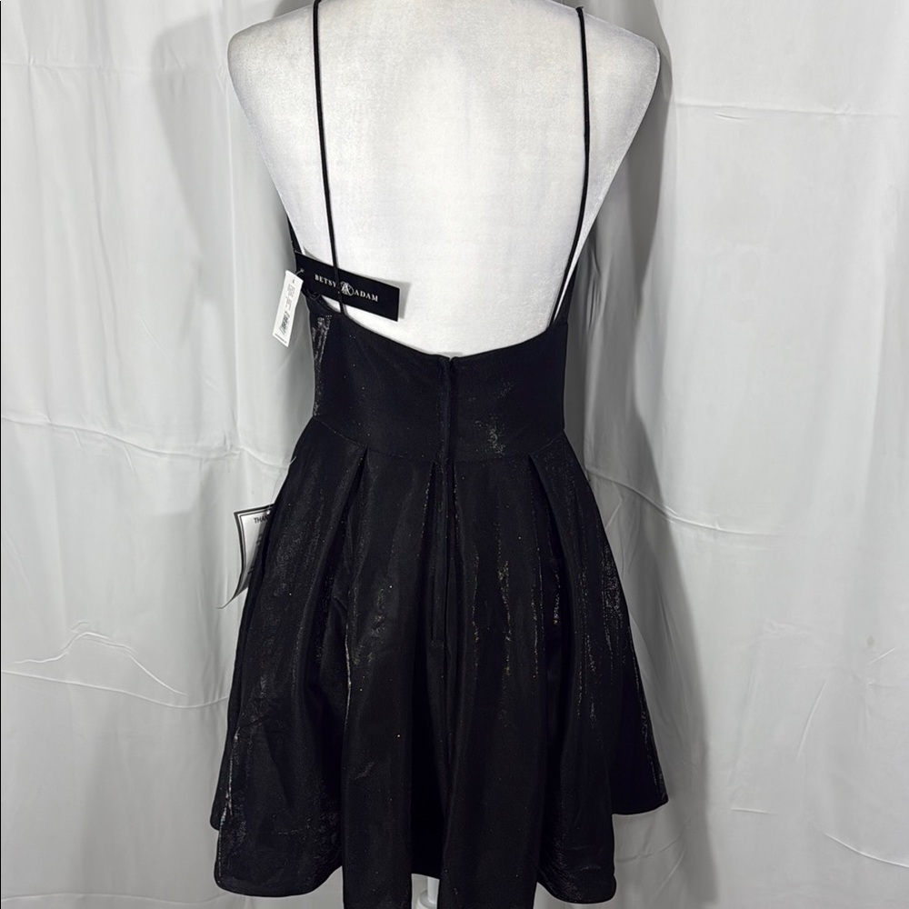 Betsy & Adam Black Fit & Flare Mini Dress Sz 6 NWT - Picture 7 of 11